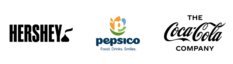 NAMA Platnum sponsor logos - Hershy, Pepsi and Coca-Cola