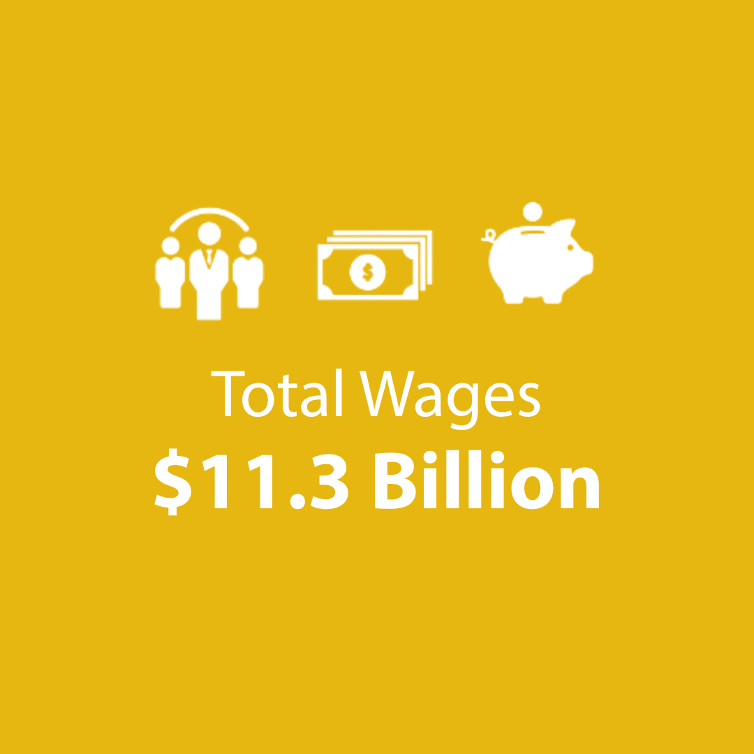 graphic reading "Total Wages: $11.3 Billion."