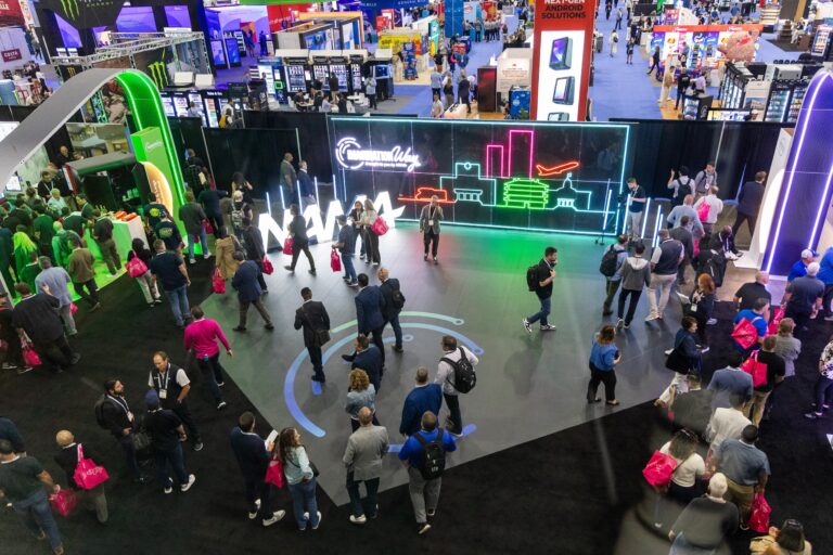 People walking the NAMA Show 2026 floor